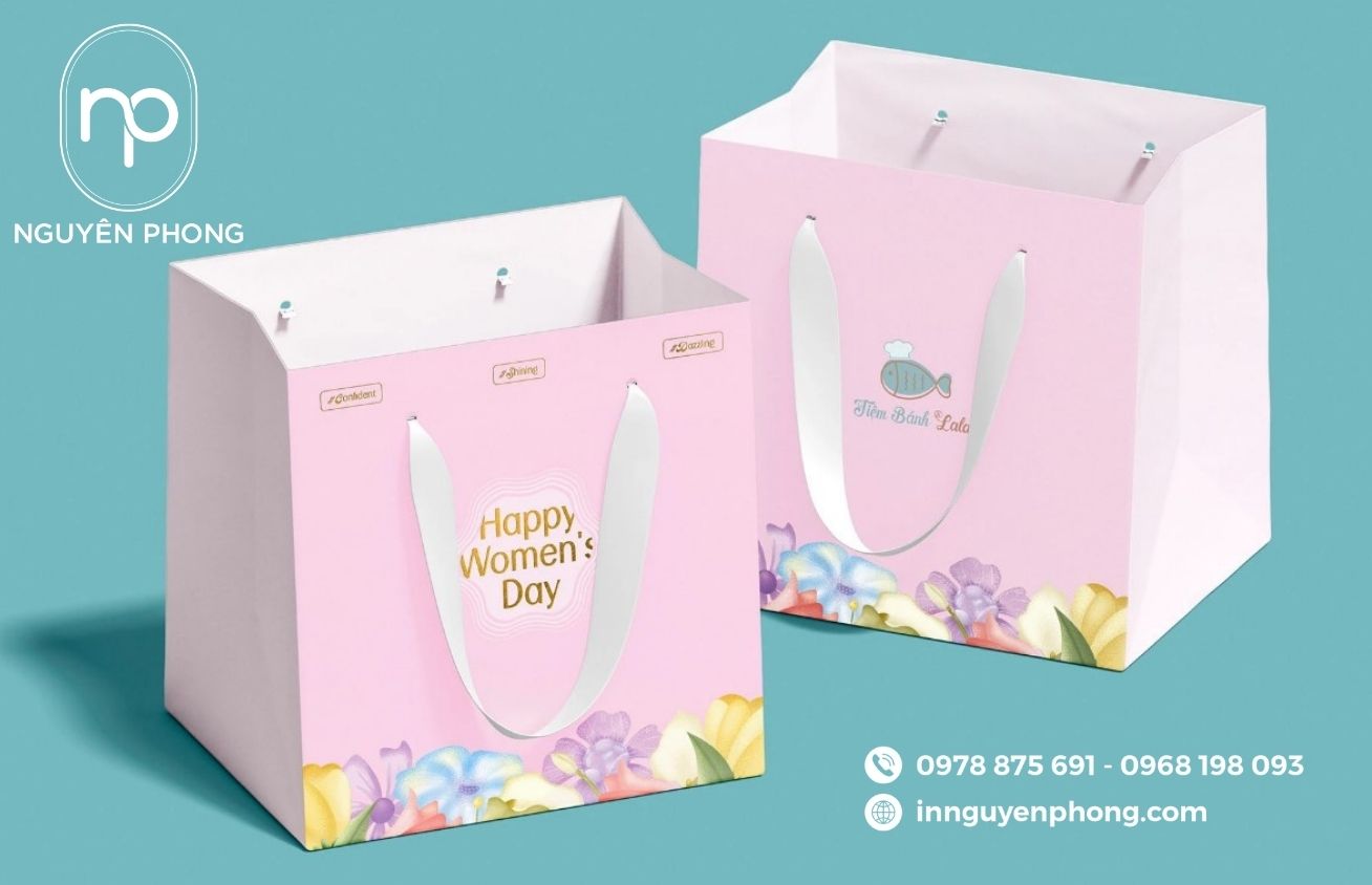 Mẫu túi giấy đựng bánh kẹo kích thước lớn 